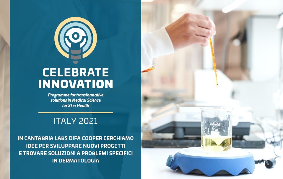 Startup e ricerca dermatologica: Cantabria Labs Difa Cooper sostiene l’innovazione e lancia il bando Celebrate Innovation Italy 2021