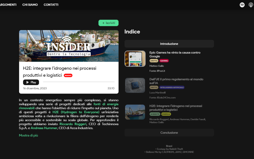 Online on Insider – Dentro la tecnologia podcast